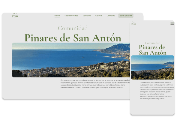Pinares de San Antón website